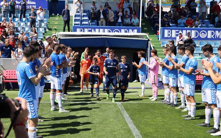 Celebración ascenso del CF Benidorm