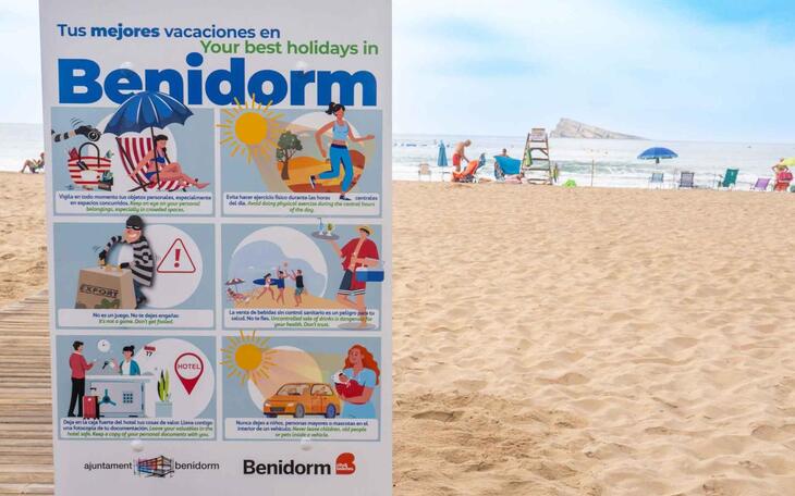 Benidorm lanza una campaña informativa con consejos para que los turistas tengan “las mejores vacaciones”