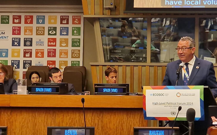 El alcalde de Benidorm defiende en la sede de la ONU el papel de las administraciones locales para aterrizar y cumplir con la Agenda 2030 