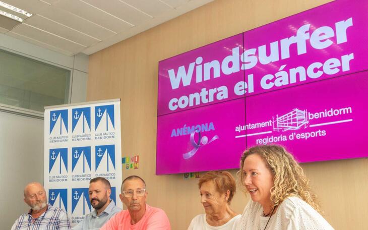 Anémona anuncia un nuevo reto que unirá Benidorm con Ibiza en windsurf para recaudar fondos contra el cáncer de mama