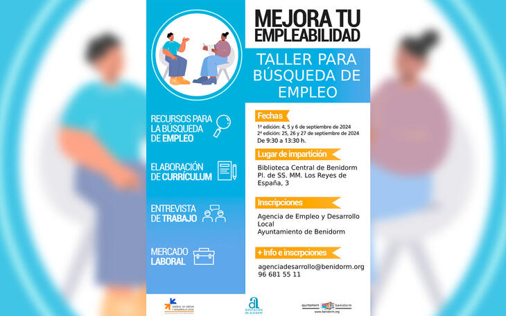Benidorm programa en septiembre dos ediciones del curso ‘Mejora tu empleabilidad’ 