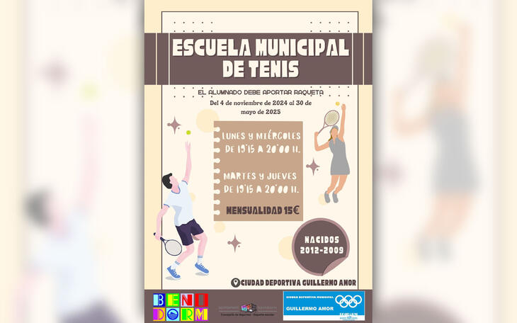 Benidorm inicia en noviembre los cursos de la Escuela Municipal de Tenis