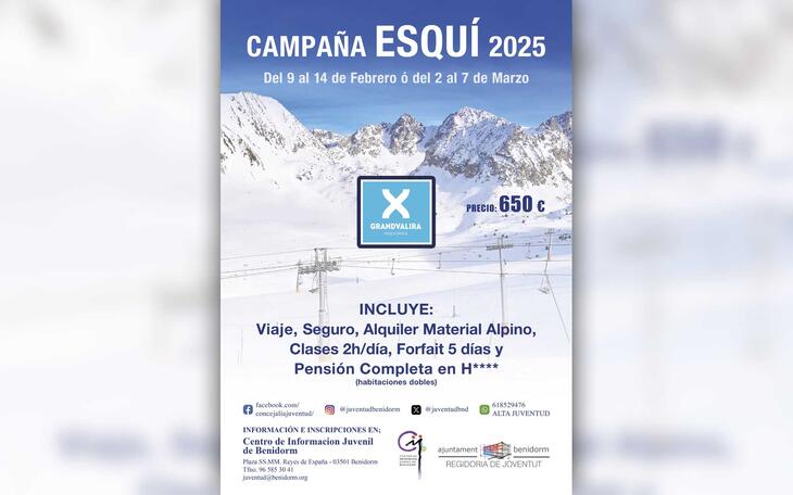 Juventud organiza dos viajes a Grand Valira para la Campaña de Esquí 2024  