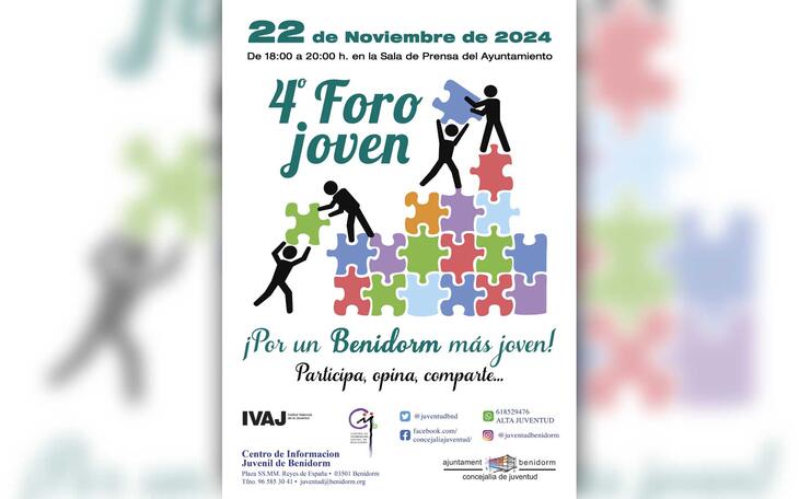 Juventud organiza el próximo 22 de noviembre una nueva edición del Foro Joven de Benidorm