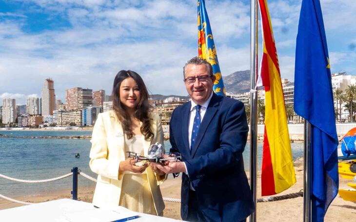 Benidorm acoge el primer vuelo en Europa de un aerotaxi y drones en entorno urbano y U-space 
