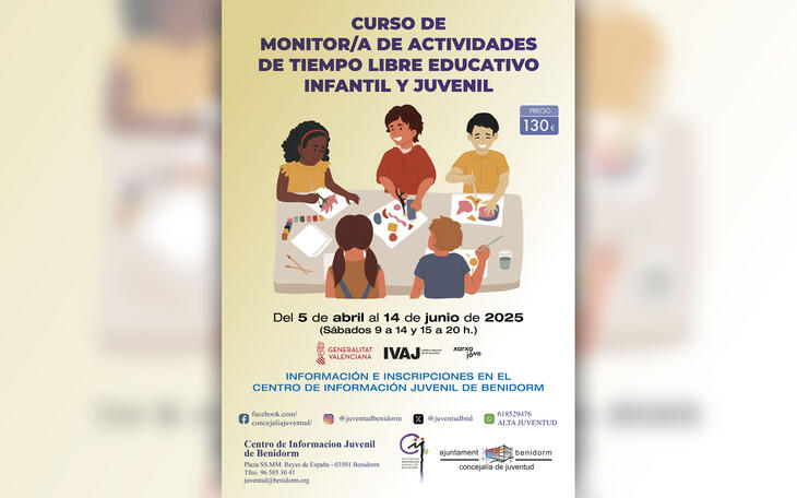 Juventud organiza de abril a junio un curso de Monitor de Tiempo Libre Educativo 