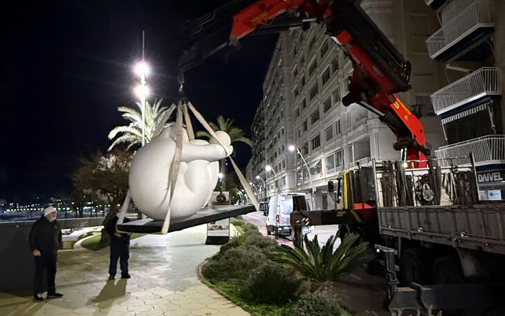 Las esculturas monumentales del artista Jiménez Deredia ponen rumbo a Suiza tras un año en Benidorm