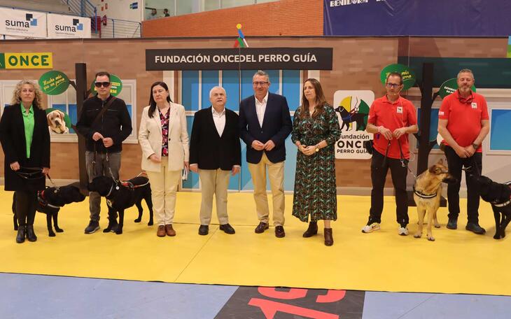 El Palau acoge una exhibición de perros guía de la ONCE para sensibilizar a los escolares sobre la accesibilidad de las personas ciegas