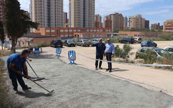 Benidorm mejora el acceso del aparcamiento disuasorio de la calle Italia