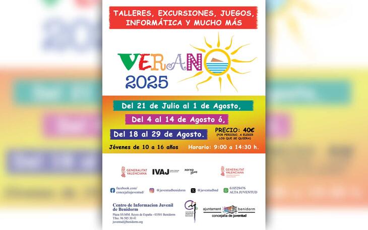 Juventud oferta el ‘Programa Verano 2025’ con tres fechas a elegir 