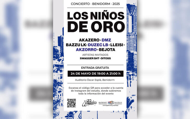 La música urbana de ‘Los niños de oro’ llega a Benidorm el próximo 24 de mayo en el Óscar Esplá  