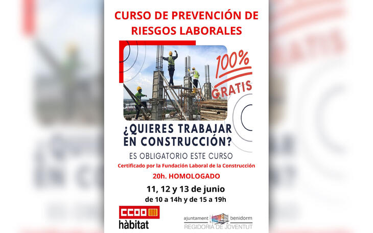 Juventud organiza un curso de Prevención de Riesgos Laborales 