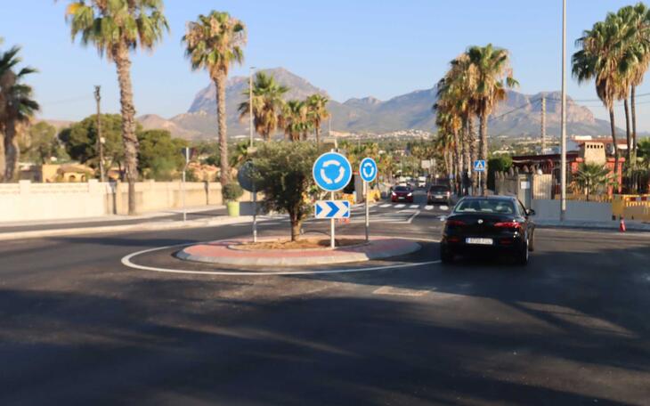 Benidorm finaliza la construcción de una nueva rotonda en la confluencia de Severo Ochoa con el Camino de los Torreros 