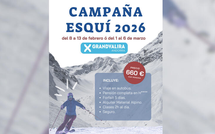 Juventud lanza la Campaña de Esquí 2026: dos viajes a la estación andorrana Grand Valira 
