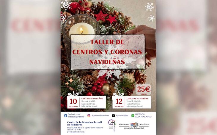 Juventud organiza dos talleres de decoración navideña 