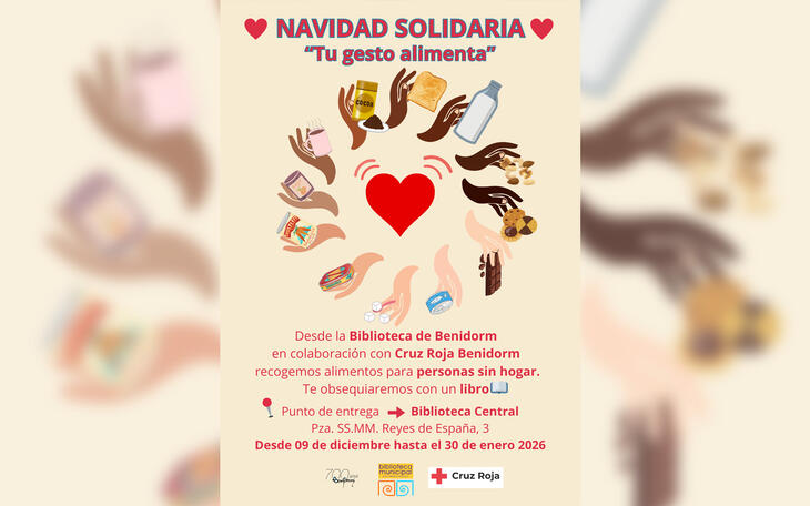 La red de bibliotecas inicia una campaña solidaria de recogida de alimentos para personas sin hogar durante la Navidad