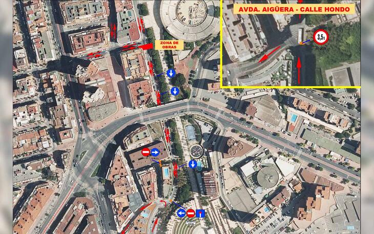 La parte alta de la avenida de l’Aigüera estará cortada al tráfico a partir del lunes 15 por obras hidráulicas
