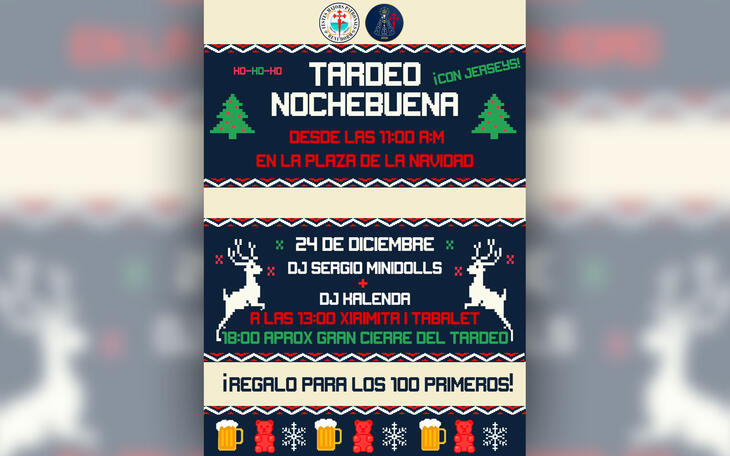La Plaza de la Navidad tendrá un ‘Tardeo de Nochebuena’ organizado por la Comissió de Festes Majors Patronals 