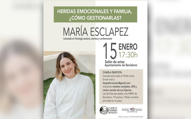 La FAMPA Marina Baixa organiza una charla gratuita para familias sobre cómo gestionar las heridas emocionales