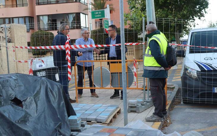 Obras en la calle Londres