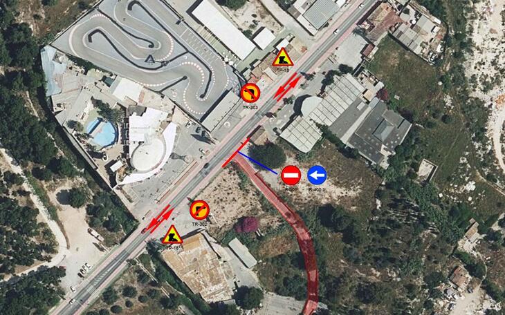 El acceso a la Partida de l’Armanello estará cerrado al tráfico hasta el 24 de mayo por las obras del nuevo colector del Palau