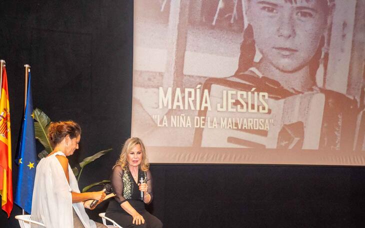 María Jesús durante la presentación del documental.