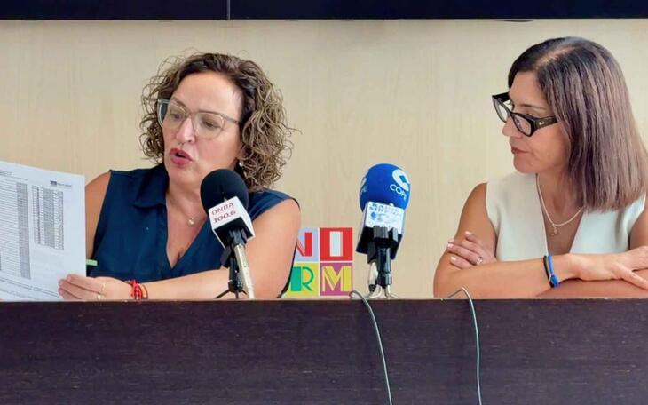 Lourdes Caselles y Mónica Gómez.