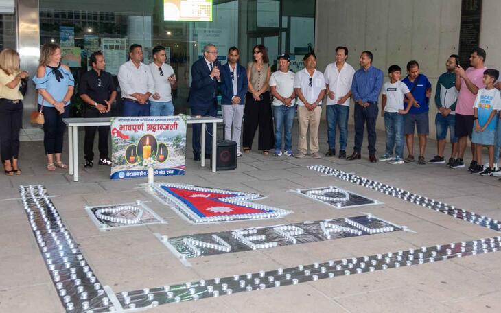 Vigilia de velas en Benidorm.