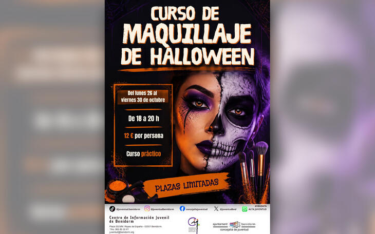 curso maquillaje halloween juventud
