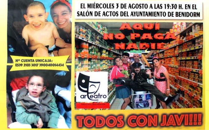 Benidorm acoge un teatro solidario a beneficio de un niño con parálisis cerebral