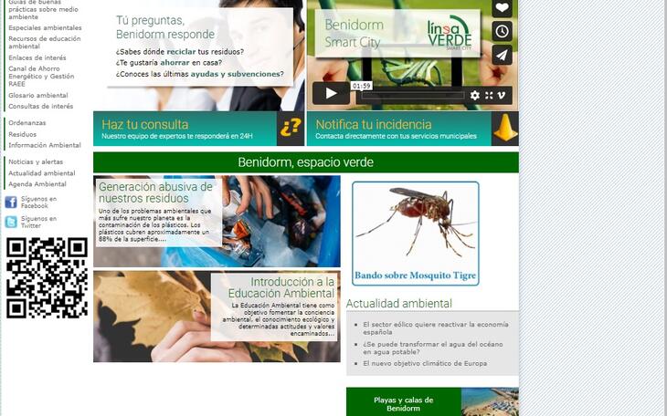 Ciudadanos denuncia la publicidad engañosa que da Benidorm en su web Línea Verde Smart City