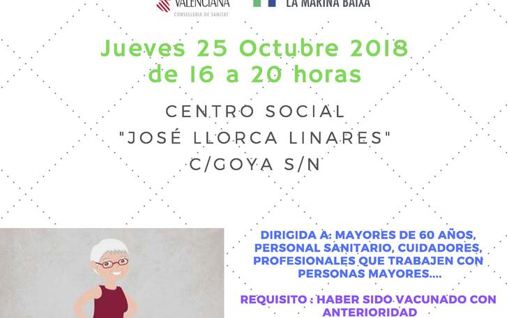 Campaña de vacunación antigripal para mayores de 60 años, cuidadores y profesionales 
