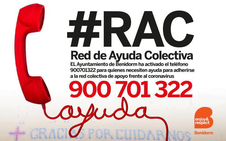 Benidorm activa el 900701322 para quienes necesiten ayuda para adherirse a la RAC frente al coronavirus