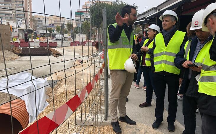 Ciudadanos constata en una visita técnica a las obras de la avenida del Mediterráneo que el proyecto no estará finalizado hasta el verano