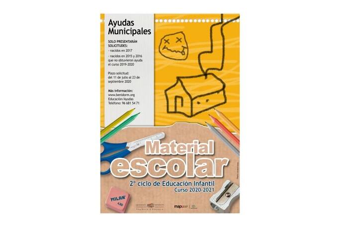 Benidorm gives grants for the acquisition of educational supplies for the 2nd cycle of Foundation Stage to about 1,100 students...