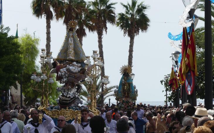 La patrona de Benidorm devuelve este sábado la visita a la Mare de Déu dels Desamparats